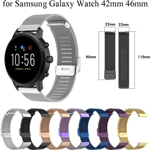 Milanese strap For Samsung Galaxy watch 3 45mm 41mm/Active 2 46mm/42mm Gear S3 Frontier 18 20 22mm Wristband For Huawei GT/2/2e