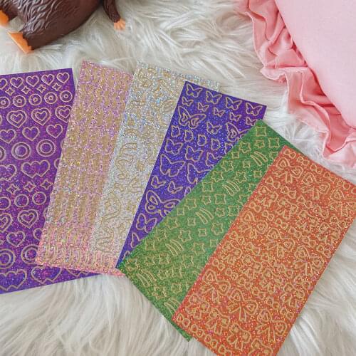 Cute Ribbon Bow Decorative PVC Laser Stickers Scrapbooking Stick Label Stationery Album DIY Scrapbook Base Collage Deco Sticker