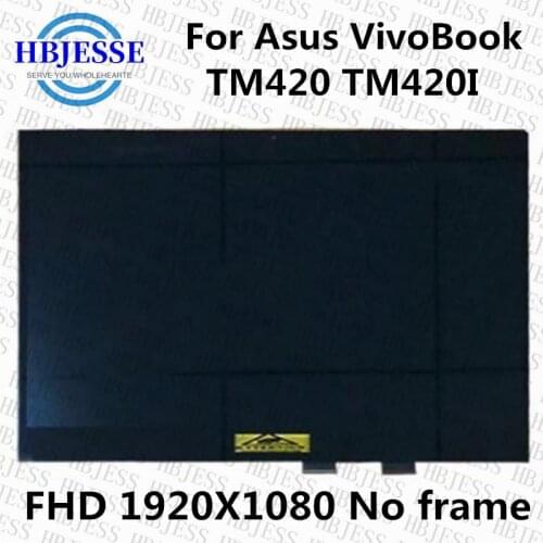 Original 14'' FHD 1920X1080 lcd touch assembly replacement For Asus VivoBook TM420 TM420I TM420IA-EC069T laptop panel