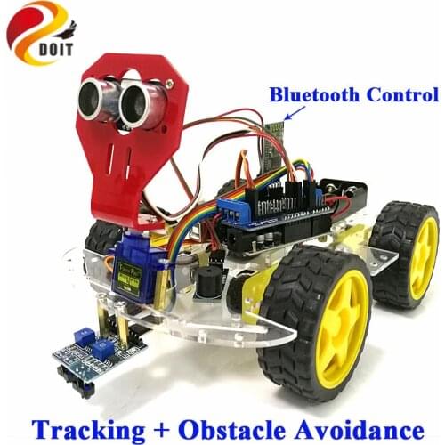 Tracking Obstacle Avoidance Robot Crawler Tank Car Chassis Kit With Arduino UNO R3 Board By APP Phone For Arduino Kit DIY
