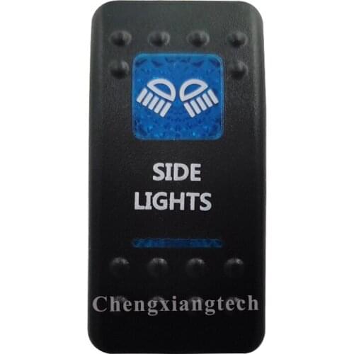 Printed Blue Rocker Switch Cap Side Lights for Carling Arb Car Boat Rocker Switch 12v 24v, Cover Only !!! No Switch Base