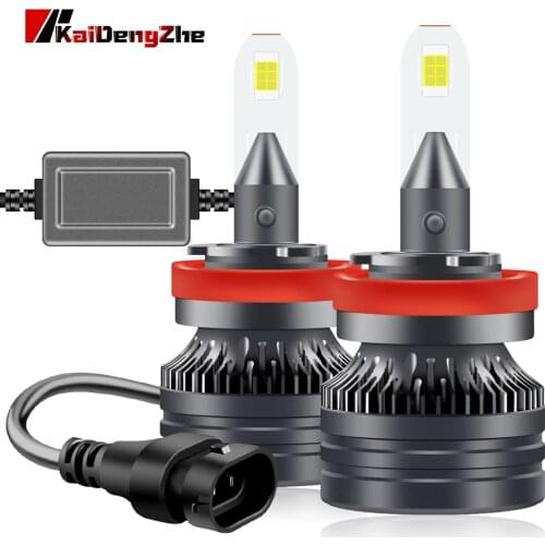 9-16V Canbus Car Headlight H8 H9 H11 LED Hi/Lo Beam 55W 6000K Headlamp Motorcycle Bulbs 360° Adjustment Fog Light With Turbo Fan