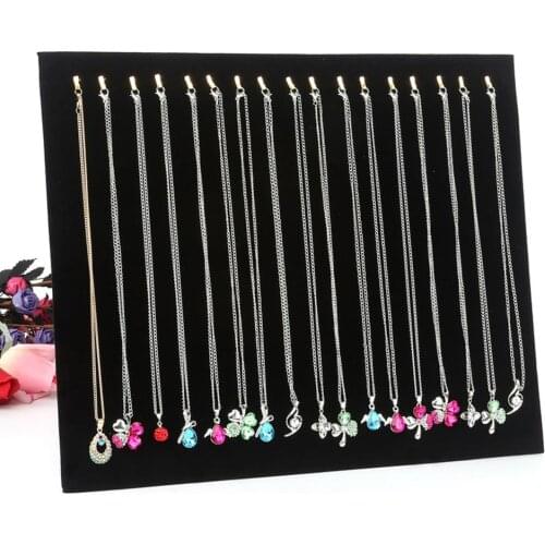 BLUELANS Fashion 17 Hooks Necklace Bracelet Hang Show Rack Chain Jewelry Display Holder Stand