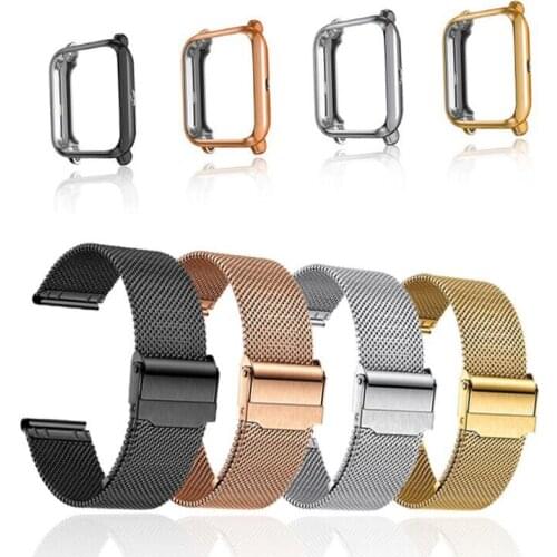 Amazfit Strap For Amazfit Bip S U Lite GTS 2 Mini Band With Case Metal 20mm Bracelet Screen Protector For watchband Accessories