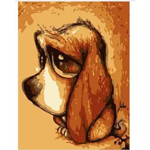 Hand Made New Design Best Abstract Art Animal Pictures High Quality Hand Painted Living Room Little Dog Oil Painting On Cavans