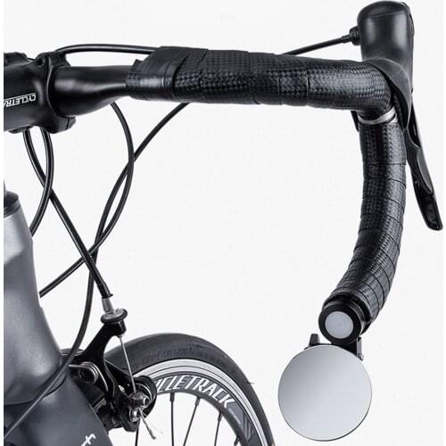 Bike Handlebar Mirror Bicycle Rearview Mirror With Light Angle-adjustable Stainless Steel Back Mirror For Cycling Bike Part