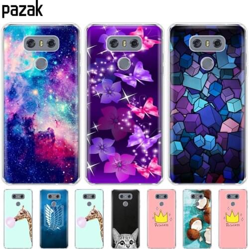 Silicone case For LG G6 soft tpu Cover for LG G 6 5.7 inch case bumper back phone cover transparent clear protective print coque