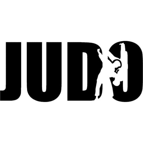 18.8CM*8CM Judo Sports Wrestling Fighter Fashion Vinyl Stickers Decals Car-Styling Black/Silver C31-0222