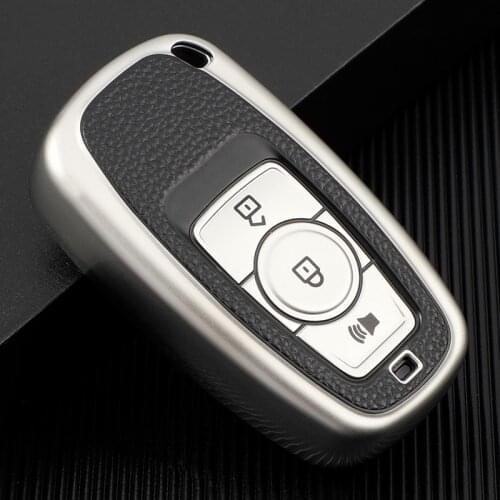High Quality TPU+Leather Car Key Fob Cover For Great Wall Haval H6 2015 C50 Hoist Case Wallet Chain Protect Shell
