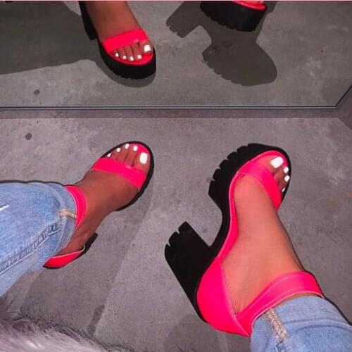 Gladiator Women Shoes High Heels Ankle Strap Platform Heels Women Pumps Thick High Heel Party Shoes Platform Ladies Shoes