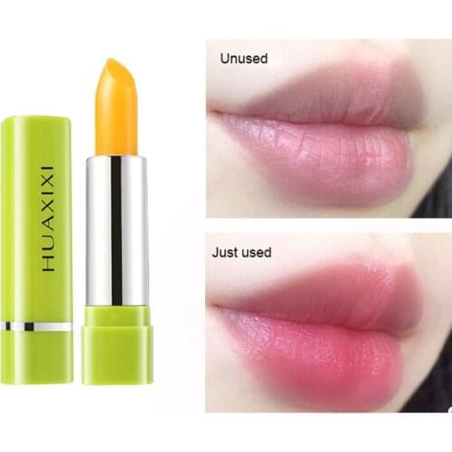 1 Pcs Aloe Vera Moisturizing Lip Balm Change Color Jelly Lipstick Plant Base Long Lasting Nourishing Lipstick Lip Care TSLM1