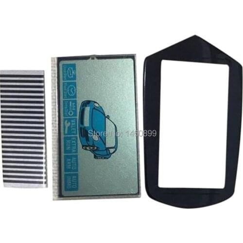 10pcs/lot B9 flexible cable b9 LCD display+ keychain Glass Case for Starline b9 lcd remote control key Chain Zebra Stripes