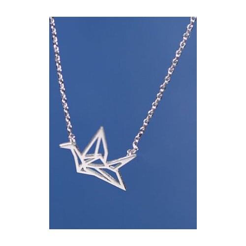 10PCS Fashion Cute Origami Crane Necklace Paper Crane Necklace Tiny Swallow Baby Bird Necklaces for Women Ladies Jewelry Gifts