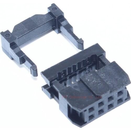 10PCS FC-8p IDC SOCKET pitch 2.54MM JTAG ISP PLUG CONNECTOR DOUBLE ROW FEMALE 2x4PIN 8PIN FC 8p FOR IDC BOX HEADER for cable