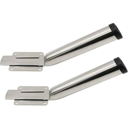 2 Pieces Marine Boat Fishing Rod Holder Stainless Steel Yacht Rod Holders With Black Top boat accessories marine