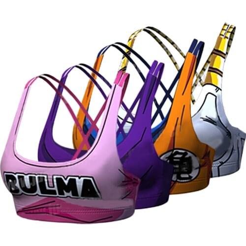 2021 Harajuku Cosplay Anime character Gewatteerde Sportbeha Vrouwen Fitness Top Sport Beha Push Up Naadloze Running Harajuku Cos