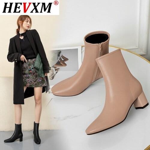 2021 NEW Spring Fashion Square head Ankle Chelsea Boots Women Tassels ZIP Sexy Ladies Leisure Shoes Bottines Femme Size 35-40