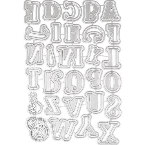 68UE 26pcs Uppercase Letter Metal Cutting Dies Stencil DIY Scrapbooking Album Paper Card Template Mold Embossing Craft