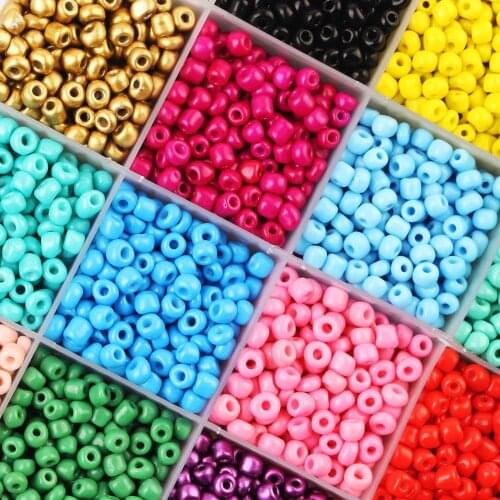 300Pcs/bag Small Spacer Beads 4mm Miyuki Glass Loose Seedbeads Cheap Jewelry Material For DIY Making Necklace Jewelry Findings