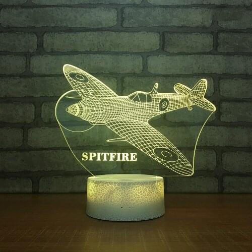 Cross Border Helicopter 3D Night Lights Colorful Touch 3d Visual Lights Creative Energy Saving Led Aircraft Kids Lamp