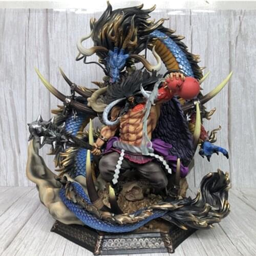 50CM One Piece Four Emperors Kaido Battle Form Statue PVC Action Figure Desk Decoration Model Figurine Toys Gift