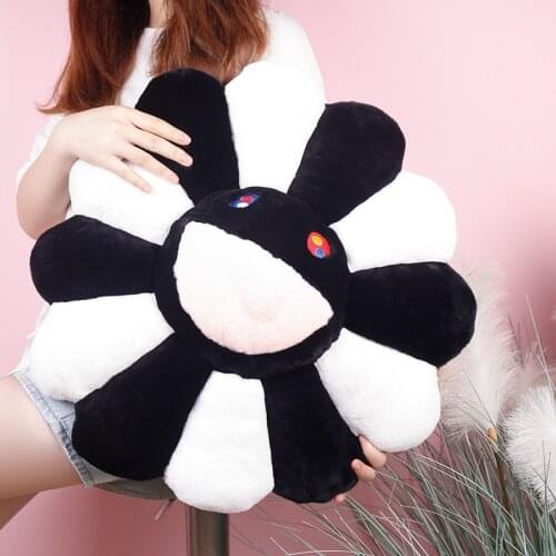 60cm Sunflower Pillow Soft Flower Stuffed Doll Kawaii Plush Toys Colorful Sofa Pillow Cushion Kids Birthday/Christmas Gifts