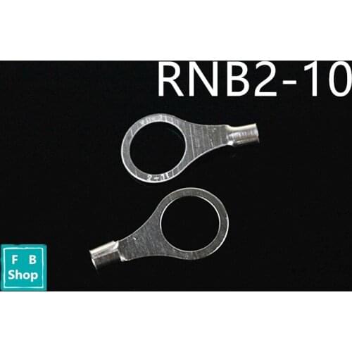 Free shipping RNB2-10 Non-insulated ring terminal electrical wire crimp naked connector for AWG 16-14