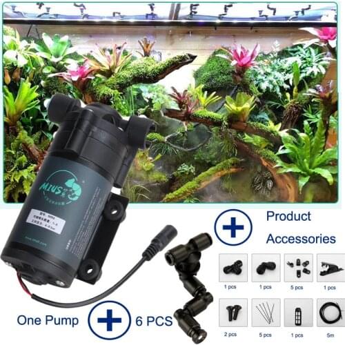 Silent Electric Pump Fish Tank Misting Spray System Nebulizer for Plant Greenhouse Garden Irrigation Terrarium Spraying Device
