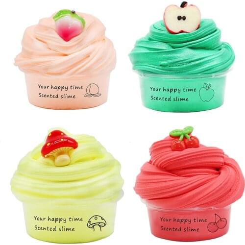 DIY Slime Supplies Fruit Kit Cloud Slime Aromatherapy Pressure Children Slime Toy Colorful Cotton Mud Magic fluffy Antistress#L