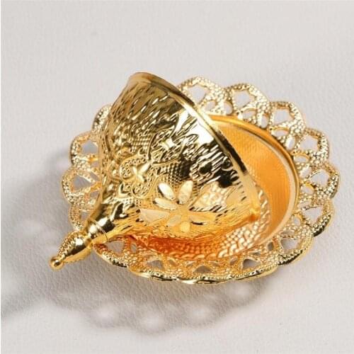 Home Teahouse Aromatherapy Furnace Metal Incense Burner Vintage Porcelain Censer Portable Buddhism Incense Holder