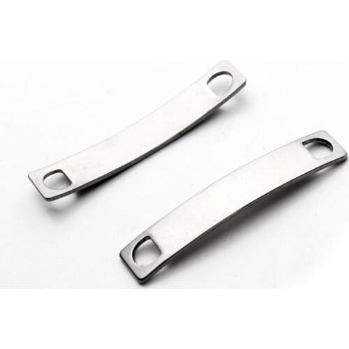 New Design 38*7mm 20pcs/lot Silver Tone Hand Stamping Tags Fashion Connectors For Bracelets Necklace Jewelry Findings F3309