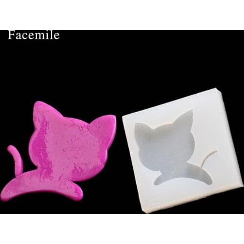 Facemile 2000Y Silicone Cake Mold Fondant Single Cute Cat Silicone Bakeware Baking Mold Soap Mold Soap Flakes 50-274 Gift