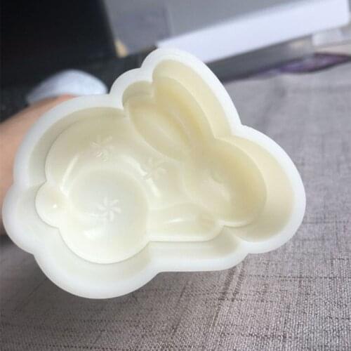 50g Moon Cake Mold 2 Bunny Stamps Barrel Mooncake Hand Pressure Pastry Mould DIY 37MF