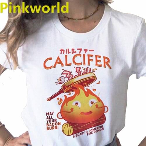 Totoro Harajuku T Shirt Studio Ghibli Kawaii T-shirt Miyazaki Hayao spirited away Print Ladies T-shirt casual basics Women Girl