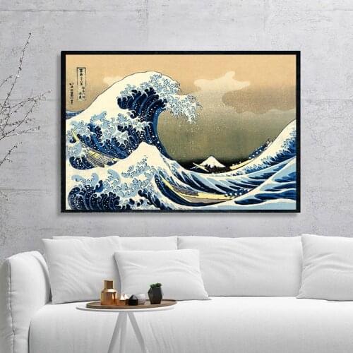 Hd Print Canvas Paintings Japanese Style Traditional s Wave Kanagawa Vintage Wall Art Picture For Living Room Home Decor