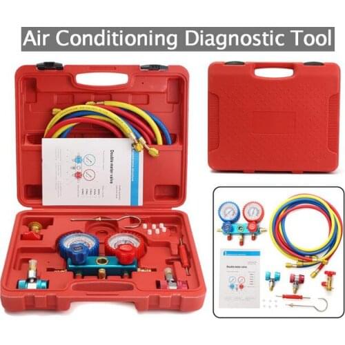 Car Air Conditioning R134A HVAC A/C Refrigeration Kit AC Manifold Gauge Set Auto Service Kit Repair Fluorine Filling Tool