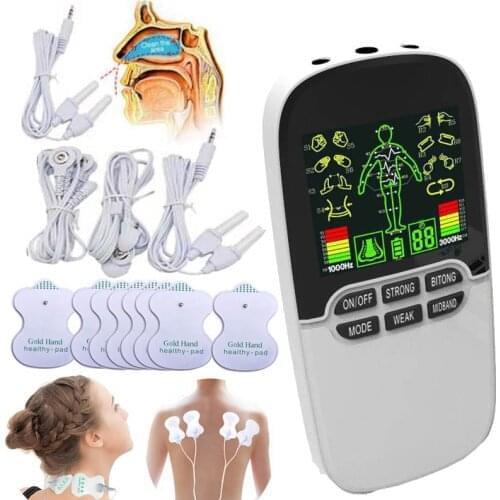 3-Output Muscle Stimulator Tens Acupuncture care Neck Massager back Laser Bionase Nose Rhinitis EMS Massager Fat Burner machine