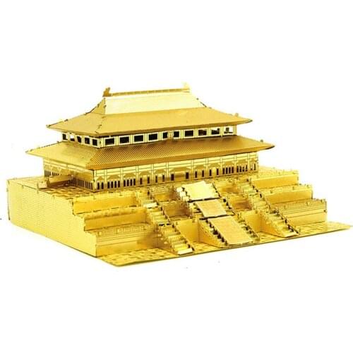 Microworld 3D metal puzzle The Palace Museum Model DIY Laser Cut Jigsaw Model gifts For Adult Educational Toys Desktop decortion