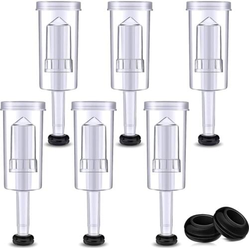 Airlock Set for Fermentation, 20 Pieces Silicone Grommets and 6 Pieces Plastic Airlock for Preserving, Brewing, Making Wine, Fer