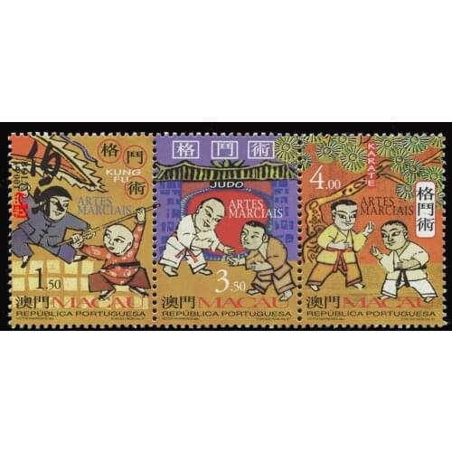 3 PCS SET Macao Martial Arts 1997 China Post Stamps Postage Collection