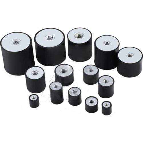 Outer Diameter 10/15/20mm M4 M5 M6 Rubber Shock Absorber Double Female Thread Crash Pad Damper