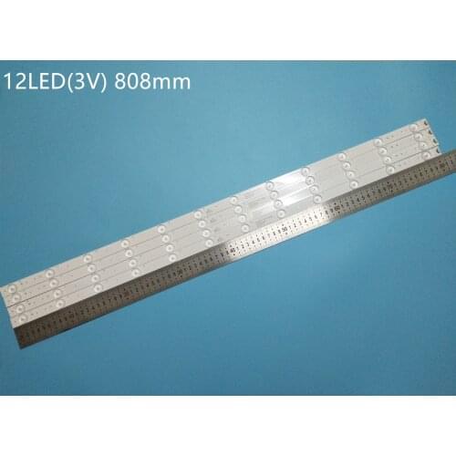 New 4 PCS 12LED 808mm LED backlight strip for LE40B3000 LED40ME1000 LED40D12-ZC14-04 A B LED40D12-03(B) A