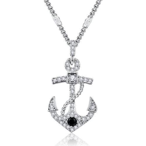 New Trendy Bohemian Crystal Inlaid Pendant Necklace for Women Fashion Metal Sliding Necklace Pendant Accessory Jewelry