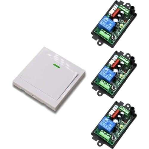 New Remote Control Switch AC110V 220V 3* Receiver Wall Transmitter Wireless Power Switch Radio Controlled Switch Relay Hot Sale