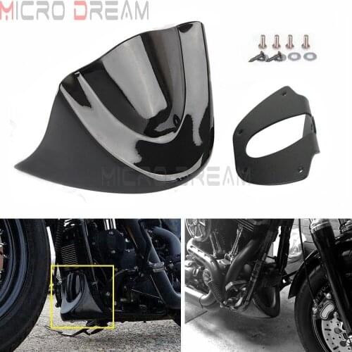 Motorcycle Gloss Black Chin Lower Front Spoiler Air Dam Fairing For Harley Dyna 2006-2017 Low Rider Street Bob Fat Bob FXD FXDB