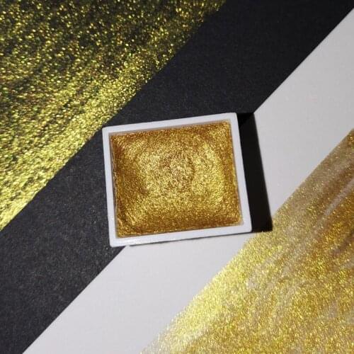 Pearlescent Watercolor Solid Pigment Tool Set 12-color Separate Metallic Color glitter paint