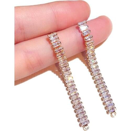 Luxury Shinning Zircon Earrings Multi Function Female Wedding Party Jewelry Long Earrings
