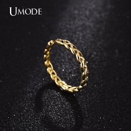 UMODE NEW Vintage Open Braided Twist Rings for Women Wedding Enaggement Jewelry Anel Bijoux Femme Fashion Jewelry UR0611