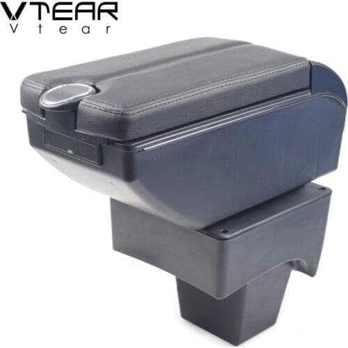 Vtear for Suzuki VITARA Brezza accessories car armrest leather storage box center console arm rest interior parts styling 2016