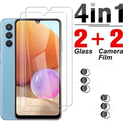4in1 Tempered Glass for Samsung Galaxy A21S A51 A52 A32 5G Camera Len Screen Protector for Samsung A71 A72 A41 A31 A12 A11 Glass